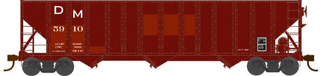 100-Ton 3-Bay Open Hopper - Ready to Run - Executive Line -- Detroit & Mackinac #5923 (Patched, Boxcar Red)