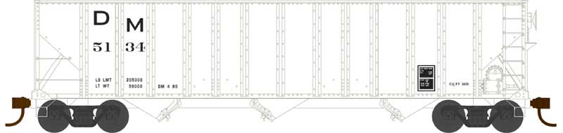 100-Ton 3-Bay Open Hopper - Ready to Run - Executive Line -- Detroit & Mackinac #5137 (white)