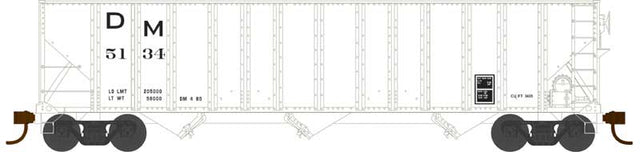 100-Ton 3-Bay Open Hopper - Ready to Run - Executive Line -- Detroit & Mackinac #5137 (white)