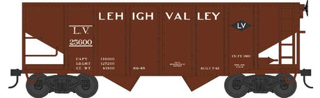 55-Ton Fishbelly Hopper - Ready to Run -- Lehigh Valley #25693 (Boxcar Red, white, black Diamond Logo)