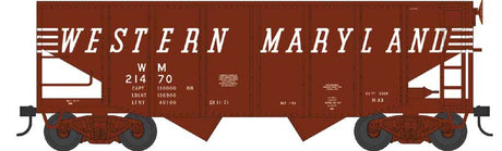 55-Ton Fishbelly Hopper - Ready to Run -- Western Maryland #21526 (Boxcar Red, white, Speed Lettering)
