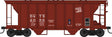 70-Ton 2-Bay Covered Hopper with Closed Sides - Ready to Run -- Detroit & Toledo Shoreline #2090 (Boxcar Red, Small Logo)