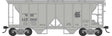 70-Ton 2-Bay Covered Hopper w/Open Sides - Ready to Run -- New Haven #117001 (gray, black, Script Logo)