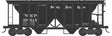 70-Ton 2-Bay Covered Hopper w/Open Sides - Ready to Run -- Nickel Plate Road #99830 (black)