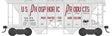 70-Ton 2-Bay Covered Hopper w/Open Sides - Ready to Run -- US Phosphoric Products #25030 (gray, red)