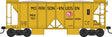 70-Ton 2-Bay Ballast Hopper with Side Chutes (Ballast Gates) - Ready to Run -- Morrison Knudsen #779 (yellow)