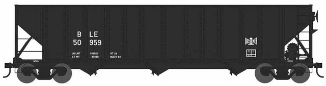 100-Ton 3-Bay Hopper - Ready to Run -- Bessemer & Lake Erie #50914 (black)