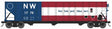 100-Ton 3-Bay Hopper - Ready to Run -- Norfolk & Western Bicentennial #1776 (red, blue, white)