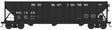100-Ton 3-Bay Hopper - Ready to Run -- Pecos Valley Southern Railway #1064 (black)