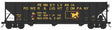 100-Ton 3-Bay Hopper - Ready to Run -- Pennsylvania Power & Light PPLX #104 (black, yellow, Reddy Kilowatt)