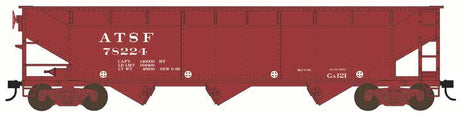 70-Ton Offset 3-Bay Hopper - Ready to Run -- Santa Fe #78224 (Boxcar Red, Reporting Marks Only)