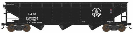 70-Ton Offset 3-Bay Hopper - Ready to Run -- Baltimore & Ohio #528857 (Late, black, Capitol Dome Logo)