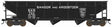 70-Ton Offset 3-Bay Hopper - Ready to Run -- Bangor & Aroostook #702 (black, Full Roadname & Shield Logo)