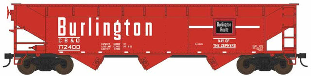 70-Ton Offset 3-Bay Hopper - Ready to Run -- Chicago, Burlington & Quincy #172408 (red, white, Billboard Lettering)