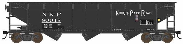 70-Ton Offset 3-Bay Hopper - Ready to Run -- Nickel Plate Road #80009 (black)