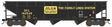 70-Ton Offset 3-Bay Hopper - Ready to Run -- Seaboard Coast Line #162648 (Family Lines, black, yellow)