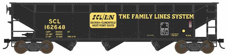 70-Ton Offset 3-Bay Hopper - Ready to Run -- Seaboard Coast Line #162663 (Family Lines, black, yellow)
