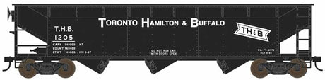 70-Ton Offset 3-Bay Hopper - Ready to Run -- Toronto, Hamilton & Buffalo #1217 (black, Full Lettering, Bowtie Logo)