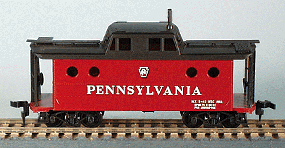 PRR N-5C Caboose - Kit -- Pennsylvania Railroad - No # or Region (Shadow Keystone, PRR Caboose Red)