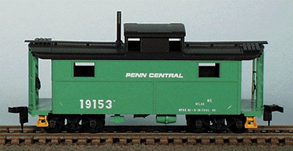 N-5 All-Steel Caboose (Cabin Car) - Kit -- Penn Central (Sea Foam Green, black roof, white lettering)