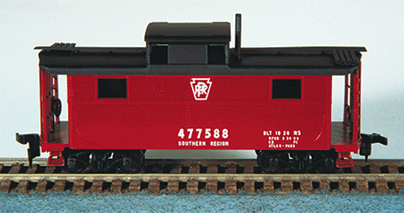 N-5 All-Steel Caboose (Cabin Car) - Kit -- Pennsylvania Railroad - Southern Region (red, black roof, white lettering)