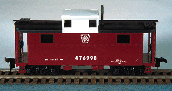 N-5 All-Steel Caboose (Cabin Car) - Kit -- Pennsylvania Railroad (red, black roof, white cupola & lettering)