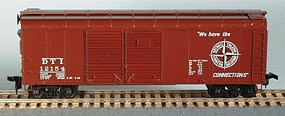 40' X-31 Round Roof Double-Door Steel Boxcar -- Detroit, Toledo & Ironton - Flush Roof