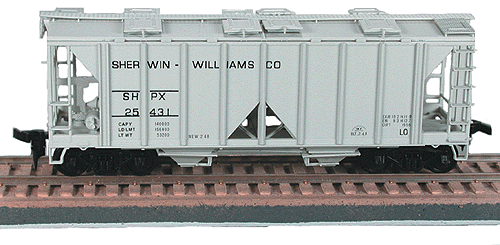 70-Ton 2-Bay Open-Side Covered Hopper - Kit -- Sherwin Williams