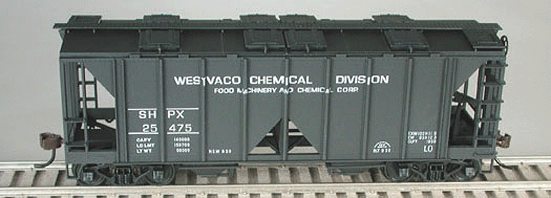 70-Ton 2-Bay Open-Side Covered Hopper - Kit -- Westvaco