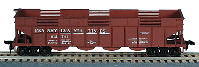 Pennsylvania Railroad H-22 Coke Car w/Clam Shell Hoppers -- Pennsylvania Railroad - Pennsylvania Lines