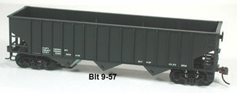 70-Ton 14-Panel Triple Hopper Kit -- Data Only (black car), Built 9/57