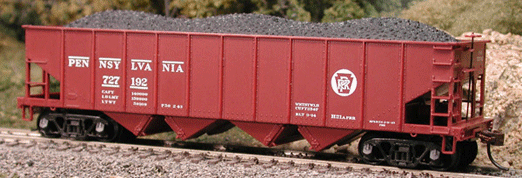 PRR H-21a 4-Bay Hopper - Kit -- Pennsylvania Railroad #727106 (Boxcar Red, Circle Keystone Logo)