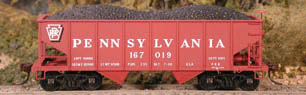 Pennsylvania Railroad Class GLa 2-Bay Open Hopper - Kit -- Pennsylvania Railroad #167006 (Boxcar Red, Shadow Keystone Logo)