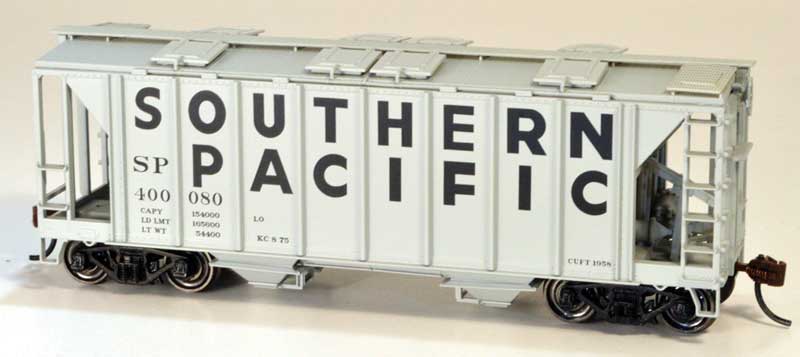 70-Ton Covered Hopper, Closed Sides - Kit -- Southern Pacific 400080 (gray, Billboard Lettering)
