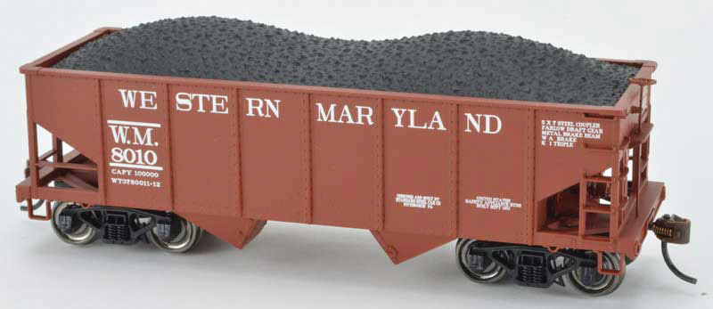 PRR Class GLa 2-Bay Open Hopper - Kit -- Western Maryland #8017 (Boxcar Red)