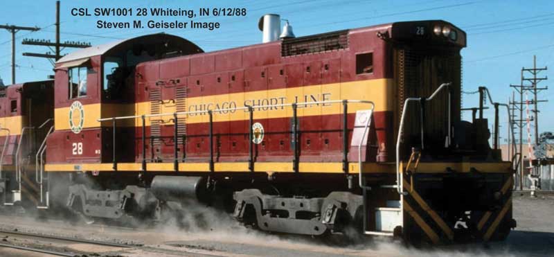 EMD SW1001 - Standard DC -- Chicago Short Line #29 (As-Built, maroon, yellow)