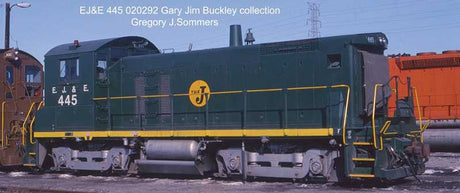 EMD SW1001 - Standard DC -- Elgin, Joliet & Eastern #444 (green, yellow, silver, J-Ball Logo)