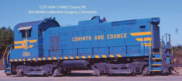 EMD SW1001 - Standard DC -- Corinth & Counce #1004 (blue, yellow)