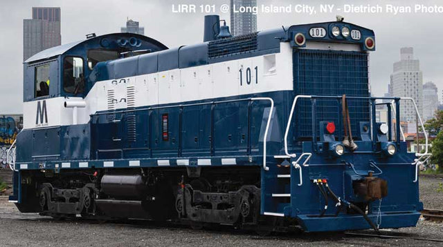 EMD SW1001 - Standard DC -- New York & Atlantic #101 (Long Island Heritage Scheme, blue, white)