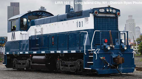 EMD SW1001 - LokSound 5 and DCC -- New York & Atlantic #101 (Long Island Heritage Scheme, blue, white)