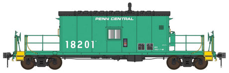 N9 Transfer Caboose - Ready to Run -- Penn Central #18259 (Late, Jade Green, white, black roof)