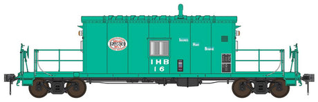 N9 Transfer Caboose - Ready to Run -- Indiana Harbor Belt #16 (1970s, Jade Green, white)