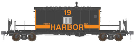 N9E Transfer Caboose - Ready to Run -- Indiana Harbor Belt #22 (1990s, black, orange, black)