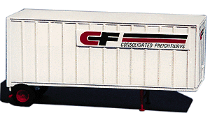 28' Wedge Trailer Kit - Ribbed Side - Consolidated Freightways