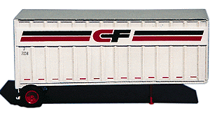 28' Wedge Smooth Side Trailer -- "New CF Freight" (decals)
