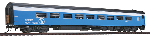 The Super Continental Line(TM) Lightweight Coach - Lighted -- Great Northern #1080 (Big Sky Blue)