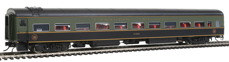 CC&F Lightweight Coach No Skirts - Ready to Run - Super Continental Line(TM) -- Canadian National #5458 (1954 Scheme, black, green)