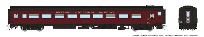 CC&F Lightweight Coach - Ready to Run - Super Continental Line(TM) -- BC Rail #156230 "Porteau" (maroon, black)