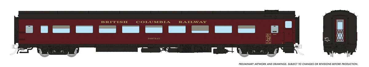 CC&F Lightweight Coach - Ready to Run - Super Continental Line(TM) -- BC Rail #156520 "Capilano" (maroon, black)