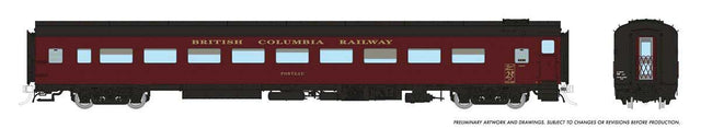 CC&F Lightweight Coach - Ready to Run - Super Continental Line(TM) -- BC Rail #156520 "Capilano" (maroon, black)